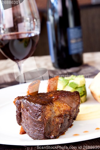 Image of Braised Cumbrae's Short Rib served with Wine