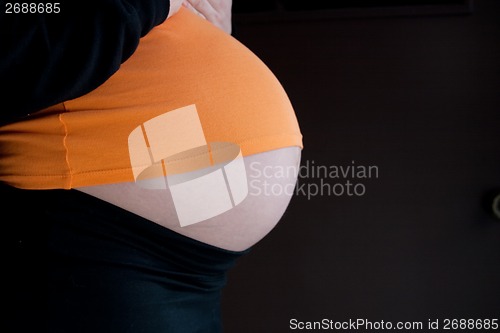 Image of Woman pregnant with twins