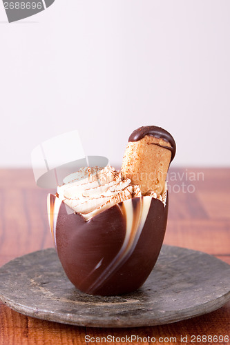 Image of Tiramisu in a chocolate cup