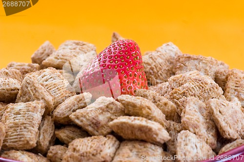 Image of Wheat Squares and Strawberries for Breakfast