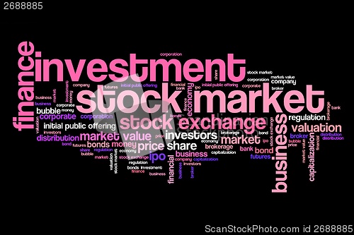 Image of Stock market words