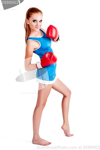 Image of woman with boxing gloves