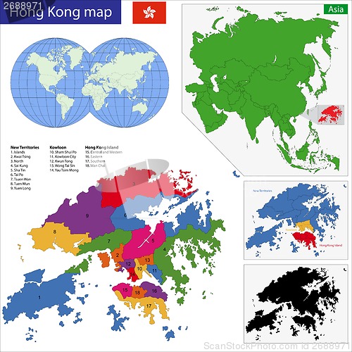 Image of Hong Kong map