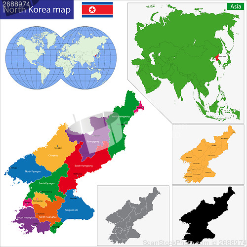 Image of North Korea map