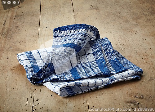 Image of blue cotton napkin