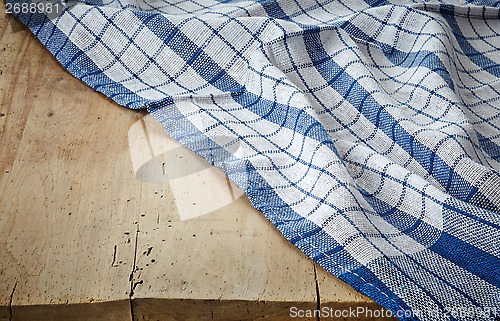 Image of blue cotton napkin