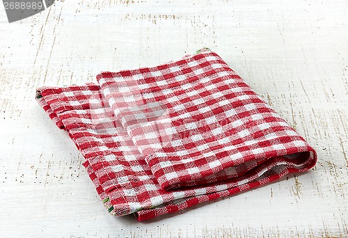 Image of red cotton napkin