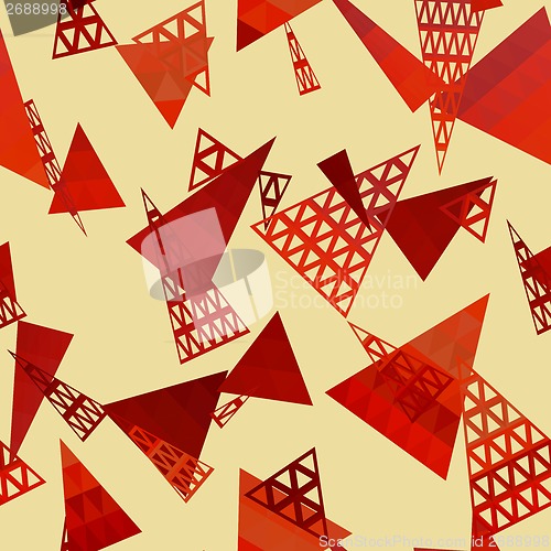 Image of Retro pattern of geometric shapes