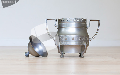 Image of Retro silver sugar bowl