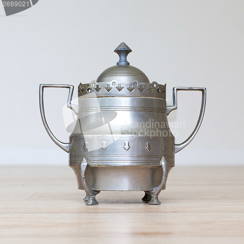 Image of Retro silver sugar bowl