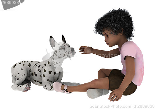 Image of Child and Dog