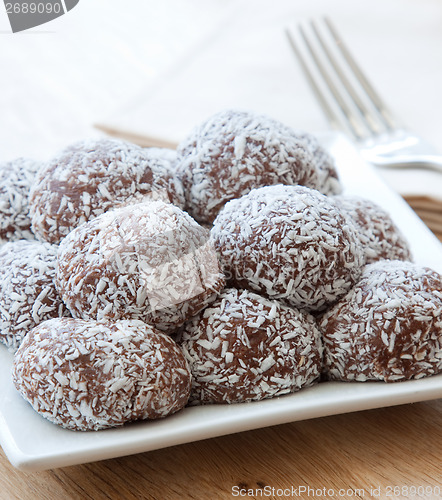 Image of Coconut crusted chocolate balls