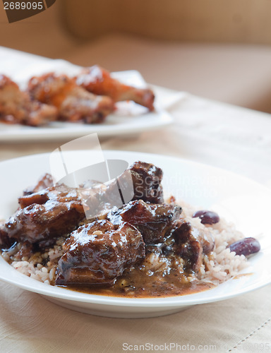 Image of Oxtail Curry with Rice - Caribbean Style