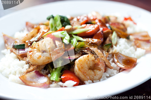 Image of Shrimp and chicken stir fry