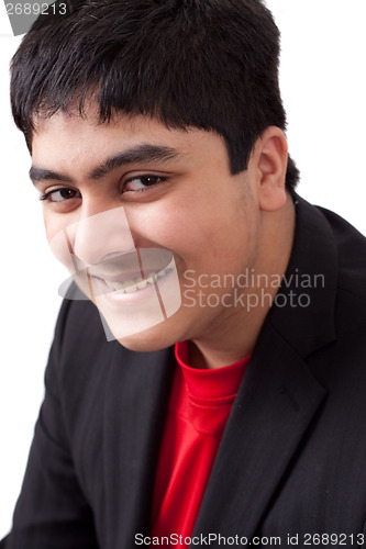 Image of Portrait of a happy east indian teenager