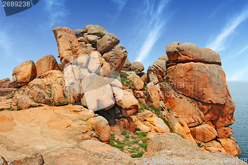 Image of Pink granite coast Ploumanach