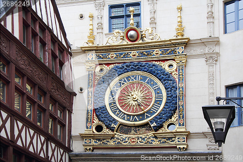 Image of Old gold clock in Ruan