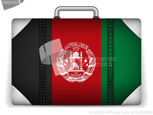Image of Afghanistan Travel Luggage with Flag for Vacation