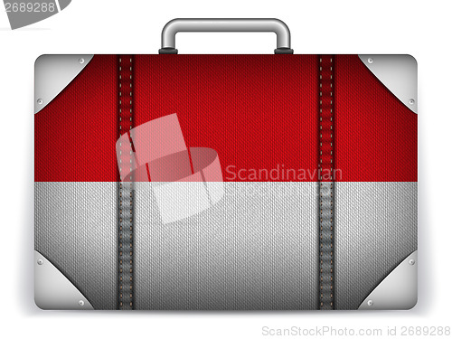 Image of Monaco Travel Luggage with Flag for Vacation