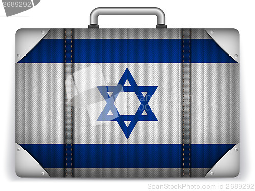 Image of Israel Travel Luggage with Flag for Vacation