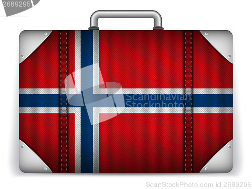 Image of Norway Travel Luggage with Flag for Vacation
