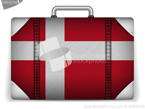Image of Denmark Travel Luggage with Flag for Vacation