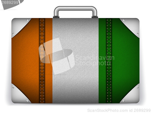 Image of Ireland Travel Luggage with Flag for Vacation