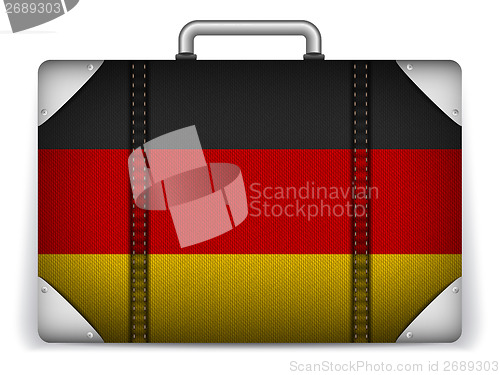 Image of Germany Travel Luggage with Flag for Vacation