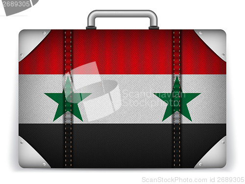 Image of Syria Travel Luggage with Flag for Vacation