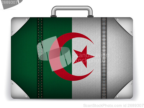 Image of Algeria Travel Luggage with Flag for Vacation