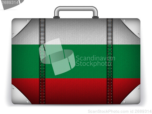Image of Bulgaria Travel Luggage with Flag for Vacation