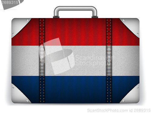 Image of Netherlands Travel Luggage with Flag for Vacation