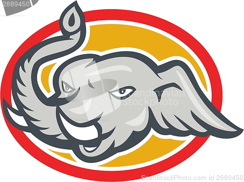 Image of Elephant Head Cartoon