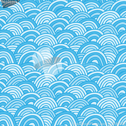 Image of Sea background. Hand drawn vector illustration