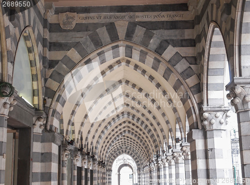 Image of Via XX Settembre colonnade in Genoa