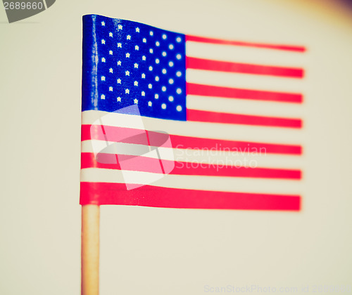 Image of Retro look American flag