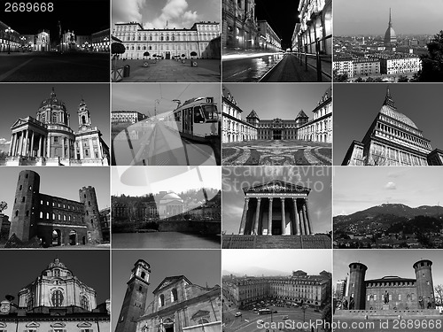 Image of Retro look Turin landmarks