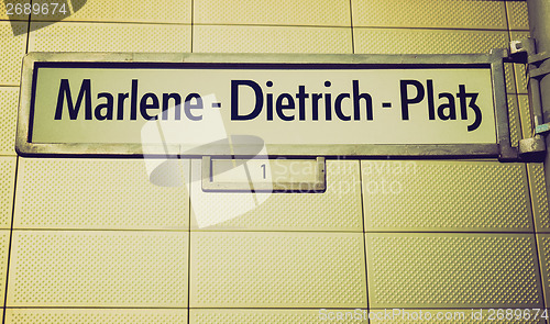 Image of Retro look Marlene Dietrich Platz Berlin