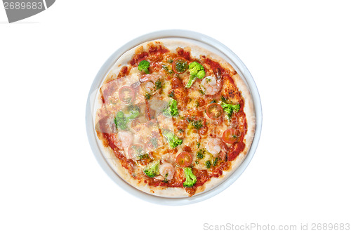 Image of seafood pizza
