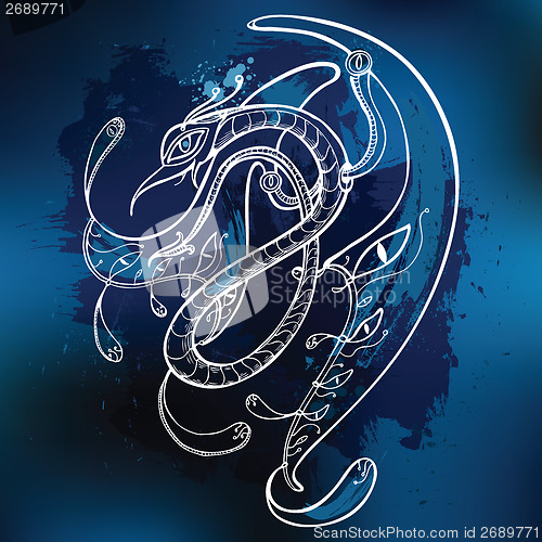 Image of Garuda. Decorative Vector illustration.