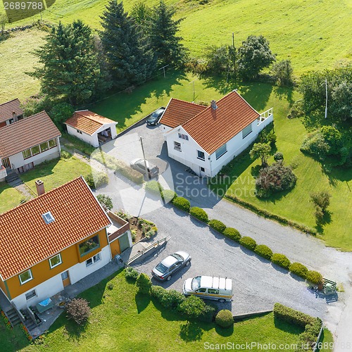 Image of Top view at houses