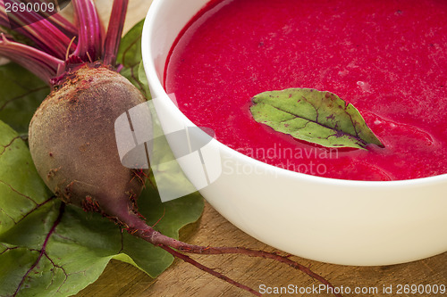 Image of red beet cream soup