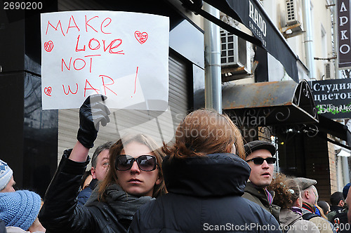 Image of Young Woman Protests