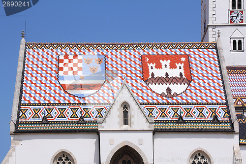 Image of Roof of St. Mark's Church in Zagreb