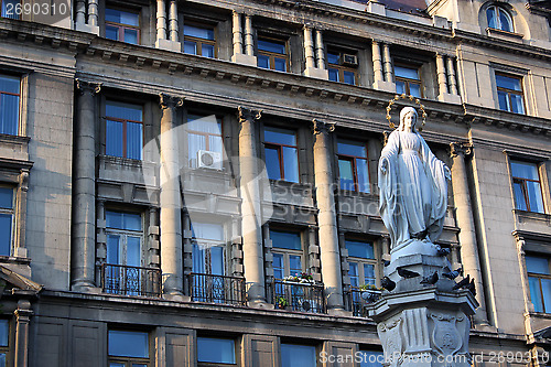 Image of great sculpture of God's mother Maria in Lvov