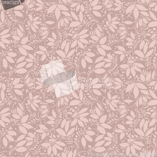 Image of Neutral beige plant wallpaper