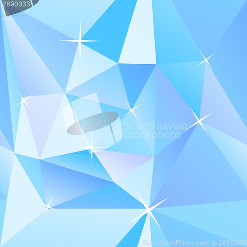 Image of Ice cubes blue abstract geometry vector background