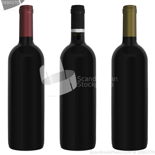 Image of Three bottles red wine