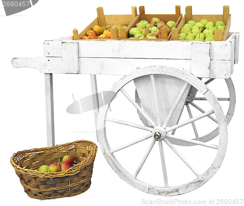 Image of Cart with apples