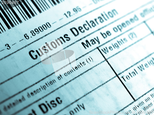 Image of Customs declaration